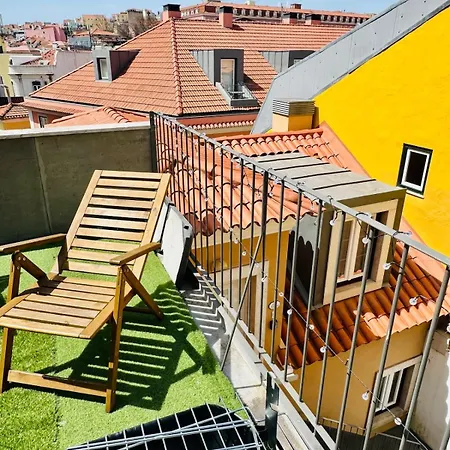Daire Charming Loft With Rooftop Terrace *