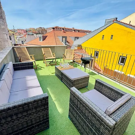 アパート Charming Loft With Rooftop Terrace